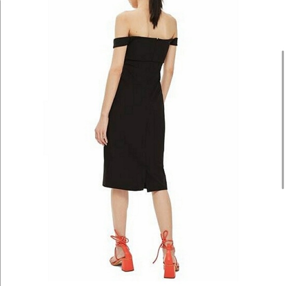 Topshop Black Bardot Twist Dress - Picture 2 of 4